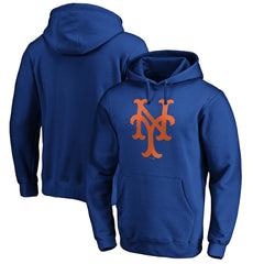 New York Mets Cooperstown Collection Huntington Logo Fitted Pullover Hoodie | MLB Online