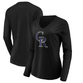 Colorado Rockies Women's Core Distressed Team Long Sleeve T-Shirt | MLB US