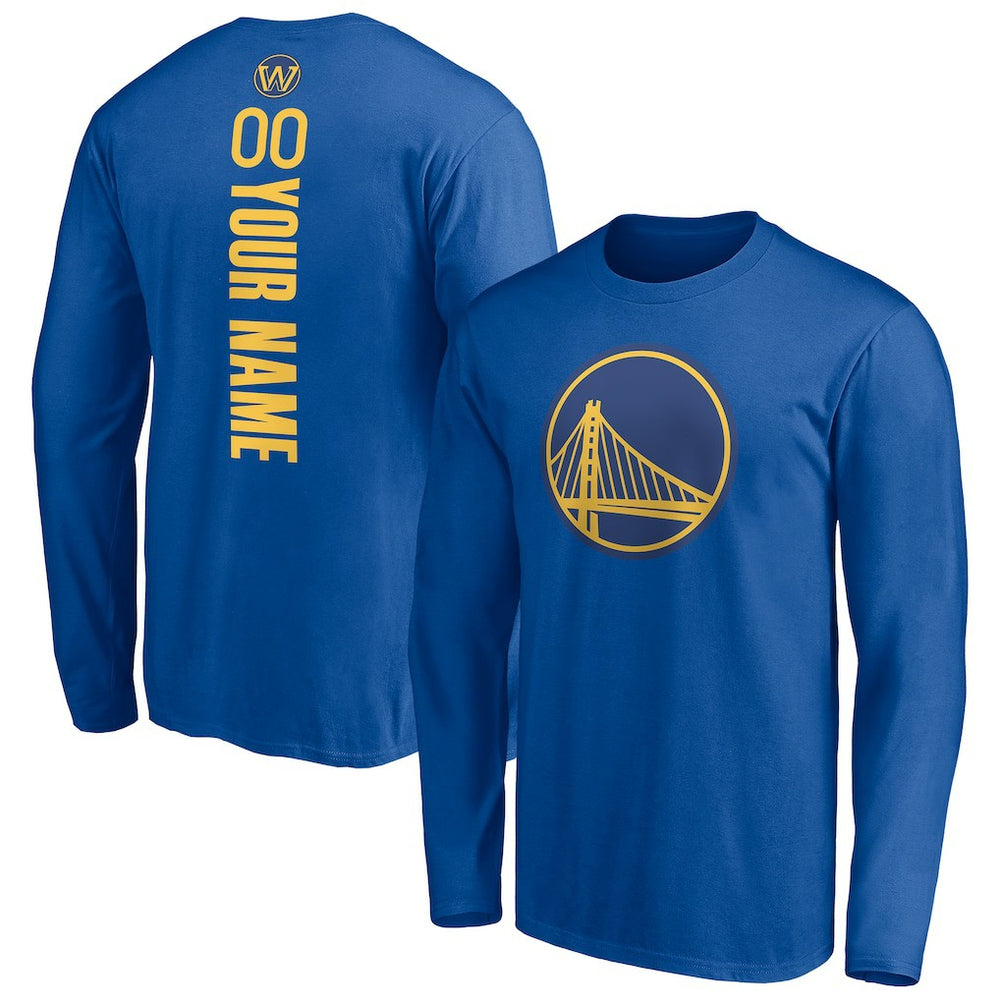 Golden State Warriors Playmaker Personalized Name & Number Long Sleeve T-Shirt sale New