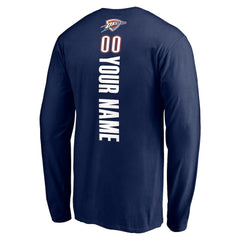 Oklahoma City Thunder Playmaker Personalized Name & Number Long Sleeve T-Shirt Online