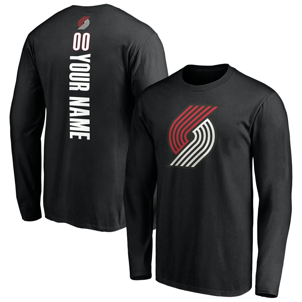 Portland Trail Blazers Playmaker Personalized Name & Number Long Sleeve T-Shirt Discount