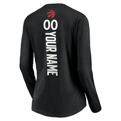 Toronto Raptors Women's Playmaker Personalized Name & Number Long Sleeve V-Neck T-Shirt Online
