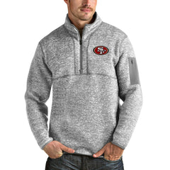 San Francisco 49ers Antigua Team Logo Fortune Quarter-Zip Pullover Jacket