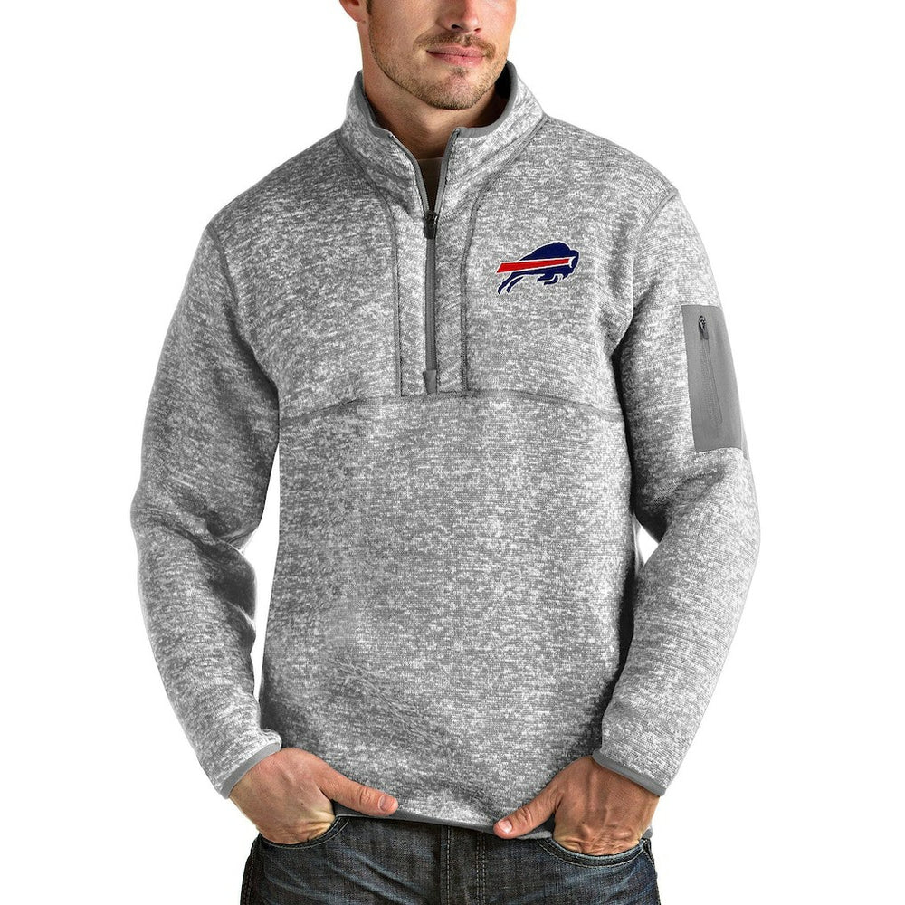 Buffalo Bills Antigua Team Logo Fortune Quarter-Zip Pullover Jacket
