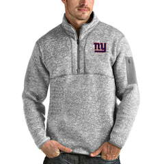 New York Giants Antigua Team Logo Fortune Quarter-Zip Pullover Jacket