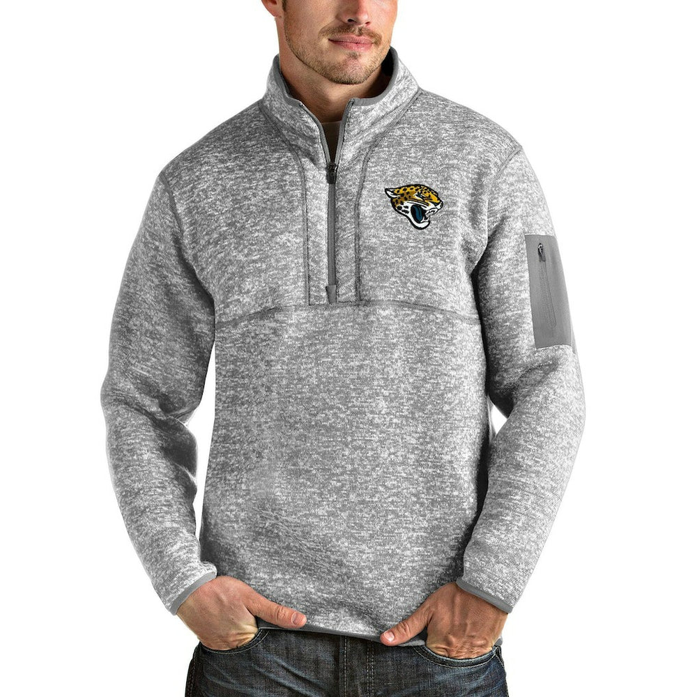 Jacksonville Jaguars Antigua Team Logo Fortune Quarter-Zip Pullover Jacket