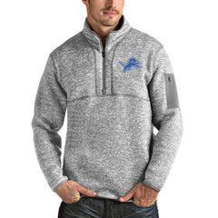 Detroit Lions Antigua Team Logo Fortune Quarter-Zip Pullover Jacket