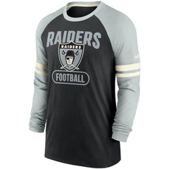 Las Vegas Raiders Nike Throwback Raglan Long Sleeve T-Shirt
