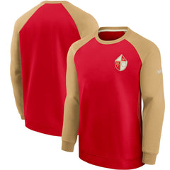 San Francisco 49ers Nike Historic Raglan Crew Performance Sweater