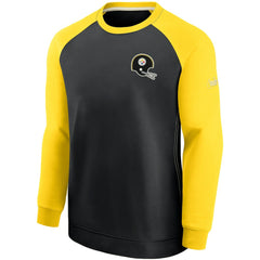 Pittsburgh Steelers Nike Historic Raglan Crew Performance Sweater