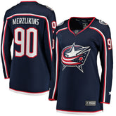 Elvis Merzlikins Columbus Blue Jackets Fanatics Women's Home Breakaway Jersey For Sale
