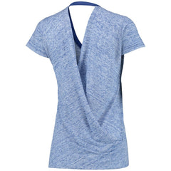 Chicago Cubs Touch Women's Hail Mary V-Neck Back Wrap T-Shirt | MLB Sale