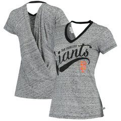 San Francisco Giants Touch Women's Hail Mary V-Neck Back Wrap T-Shirt | MLB Sale