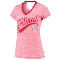 St. Louis Cardinals Touch Women's Hail Mary V-Neck Back Wrap T-Shirt | MLB New