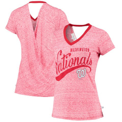 Washington Nationals Touch Women's Hail Mary V-Neck Back Wrap T-Shirt | MLB Outlet
