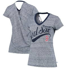 Boston Red Sox Touch Women's Hail Mary V-Neck Back Wrap T-Shirt | MLB Sale