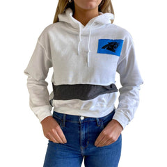 Carolina Panthers Refried Apparel Women's Sustainable Crop Dolman Pullover Hoodie
