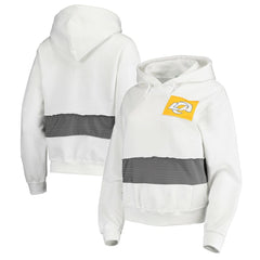 Los Angeles Rams Refried Apparel Women's Sustainable Crop Dolman Pullover Hoodie