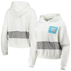 Miami Dolphins Refried Apparel Women's Sustainable Crop Dolman Pullover Hoodie