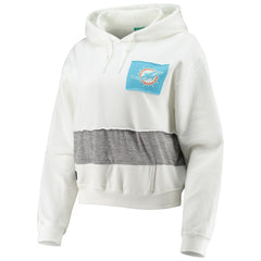 Miami Dolphins Refried Apparel Women's Sustainable Crop Dolman Pullover Hoodie