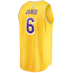 LeBron James Los Angeles Lakers #6 Fast Break Replica Player Jersey Gold Online