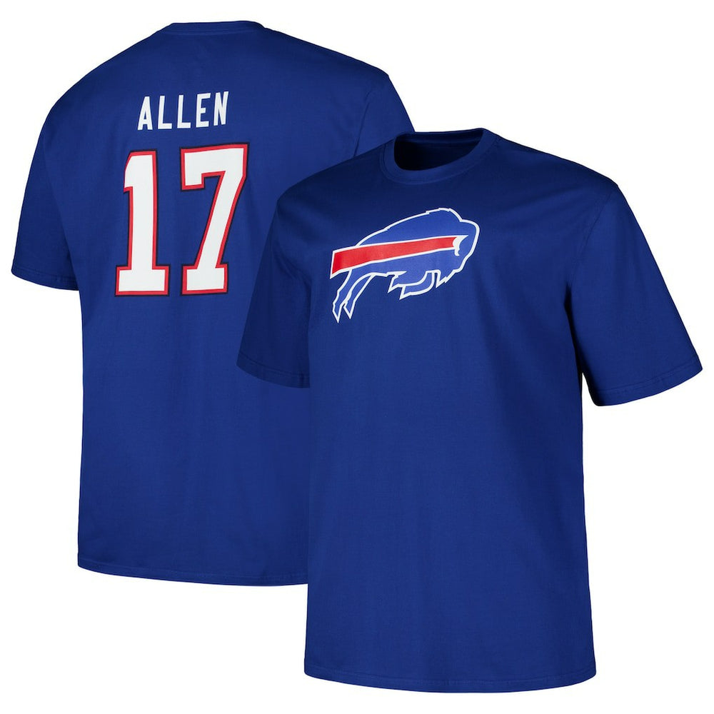 Buffalo Bills Fanatics Josh Allen Big & Tall Player Name & Number T-Shirt