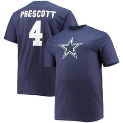 Dallas Cowboys Fanatics Dak Prescott Big & Tall Player Name & Number T-Shirt