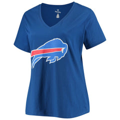 Buffalo Bills Fanatics Josh Allen Women's Plus Size Name & Number V-Neck T-Shirt
