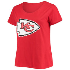 Kansas City Chiefs Travis Kelce Women's Plus Size Fair Catch Name & Number Scoop Neck T-Shirt