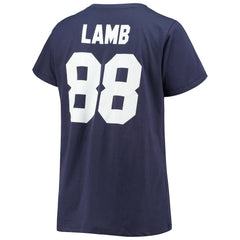 Dallas Cowboys Fanatics CeeDee Lamb Women's Plus Size Name & Number V-Neck T-Shirt