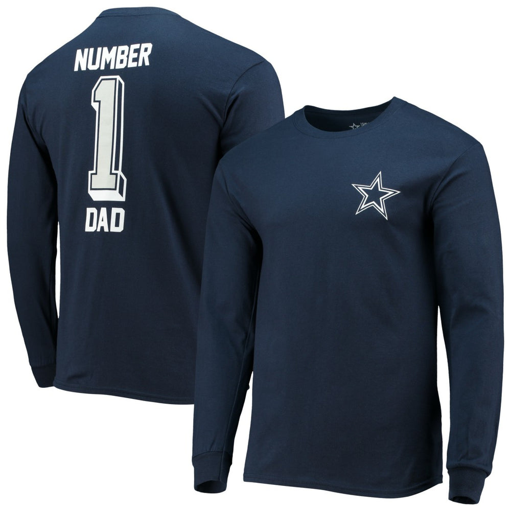 Dallas Cowboys Fanatics #1 Dad Long Sleeve T-Shirt
