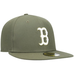 Boston Red Sox New Era White Logo 59FIFTY Fitted Hat | MLB Discount