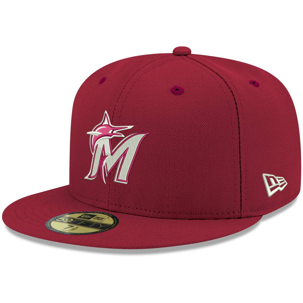 Miami Marlins New Era White Logo 59FIFTY Fitted Hat | MLB On Sale