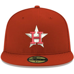 Houston Astros New Era White Logo 59FIFTY Fitted Hat | MLB New