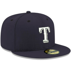 Texas Rangers New Era White Logo 59FIFTY Fitted Hat | MLB Online