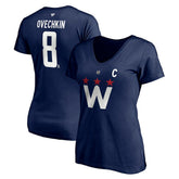 Alexander Ovechkin Washington Capitals Fanatics Women's Authentic Stack Name & Number V-Neck T-Shirt Online