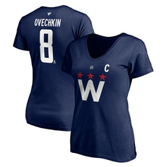 Alexander Ovechkin Washington Capitals Fanatics Women's Authentic Stack Name & Number V-Neck T-Shirt Online