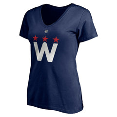 Tom Wilson Washington Capitals Fanatics Women's Authentic Stack Name & Number V-Neck T-Shirt For Sale