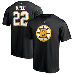 Willie O'Ree Boston Bruins Fanatics Authentic Stack Retired Player Name & Number T-Shirt For Sale