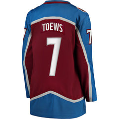 Devon Toews Colorado Avalanche Fanatics Women's Home Breakaway Player Jersey For Sale