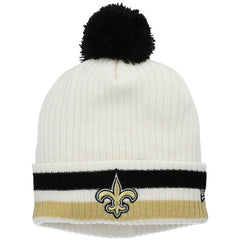 New Orleans Saints New Era Youth Retro Cuffed Knit Hat with Pom