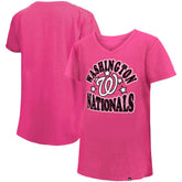 Washington Nationals New Era Girl's Youth Jersey Stars V-Neck T-Shirt | MLB On Sale