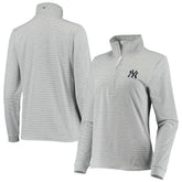 New York Yankees Vineyard Vines Women's Stripe Sankaty Half-Zip Pullover Top | MLB Discount