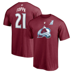 Peter Forsberg Colorado Avalanche Fanatics Authentic Stack Retired Player Nickname & Number T-Shirt On Sale
