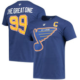 Wayne Gretzky St. Louis Blues Fanatics Authentic Stack Retired Player Nickname & Number T-Shirt Outlet