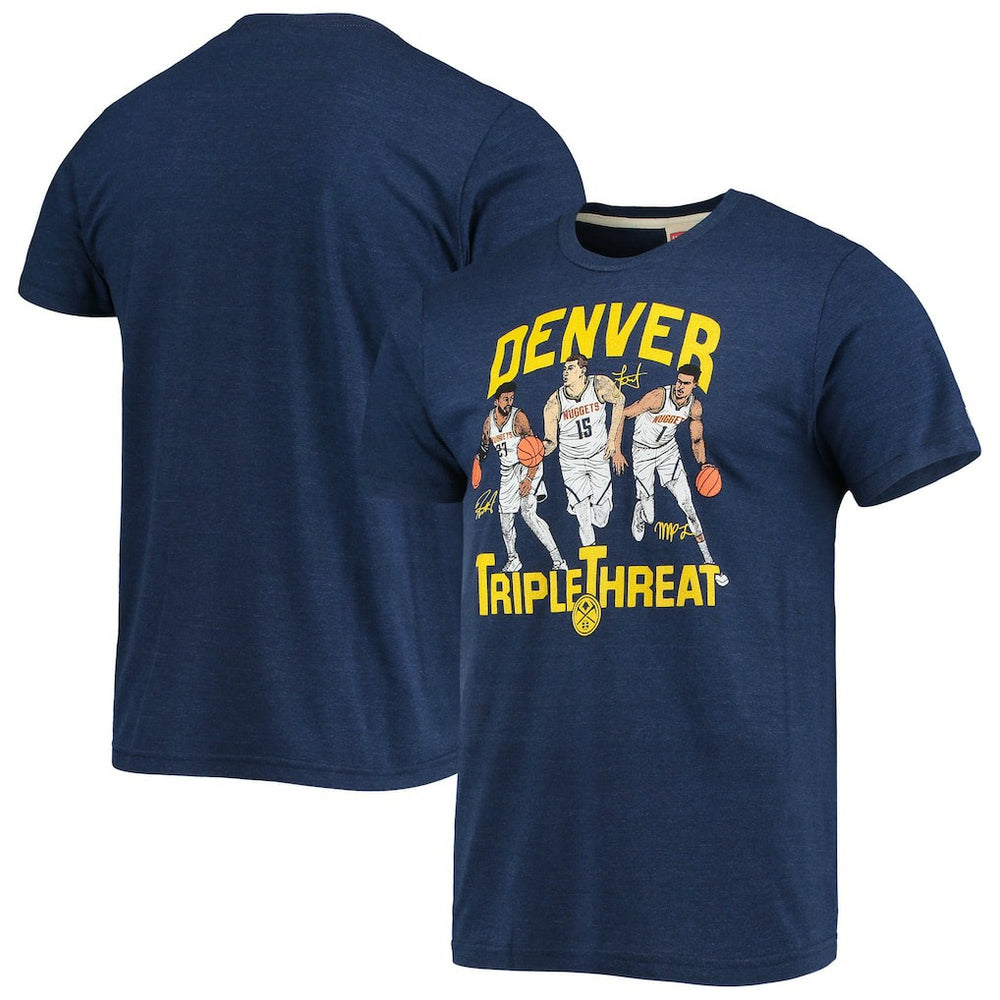 Jamal Murray/Michael Porter Jr./Nikola Jokic Denver Nuggets Homage Triple Threat Player Tri-Blend T-Shirt sale On Sale
