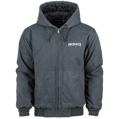 New England Patriots Dunbrooke Big & Tall Dakota Canvas Hoodie Full-Zip Jacket