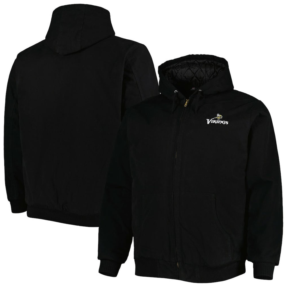 Minnesota Vikings Dunbrooke Big & Tall Dakota Canvas Hoodie Full-Zip Jacket