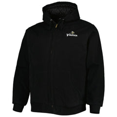 Minnesota Vikings Dunbrooke Big & Tall Dakota Canvas Hoodie Full-Zip Jacket