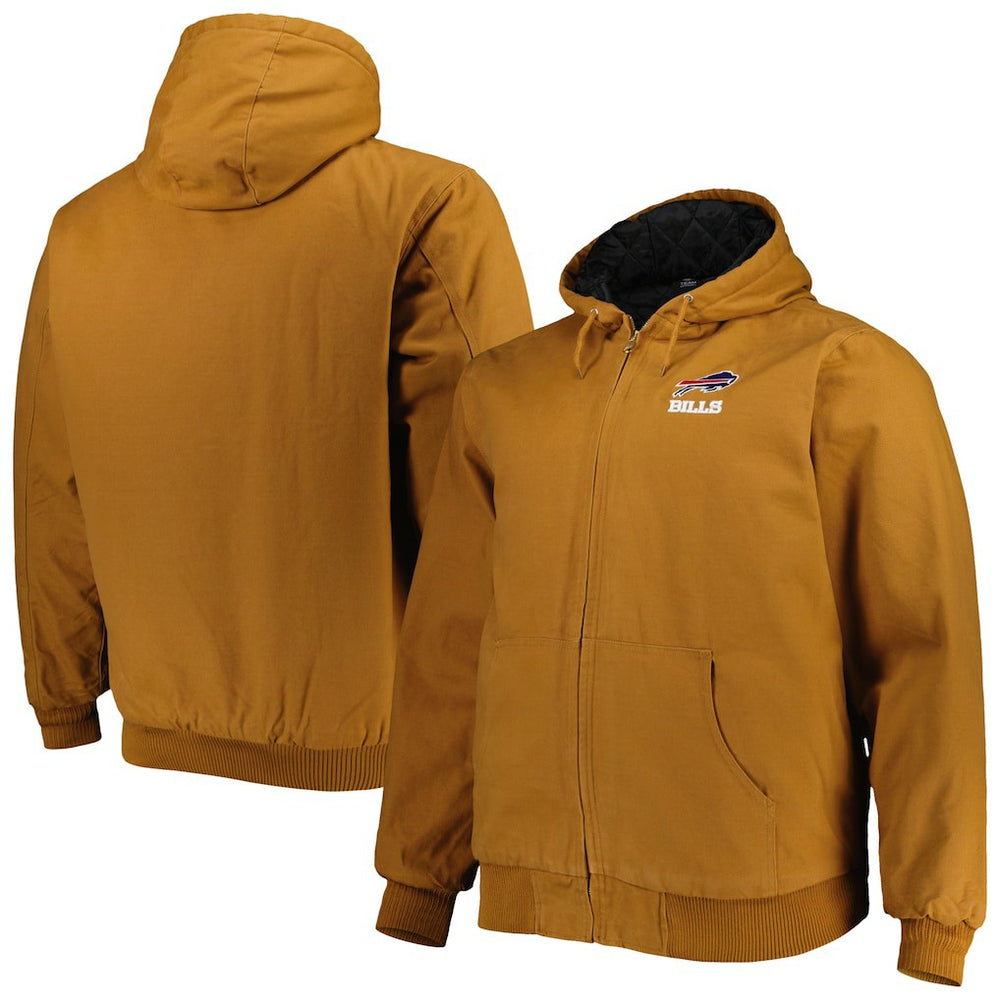 Buffalo Bills Dunbrooke Big & Tall Dakota Canvas Hoodie Full-Zip Jacket
